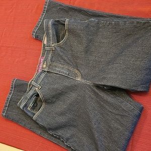 Gloria Vanderbilt Amanda Line Women's Dark Blue Denim Jeans, Size 14 Average